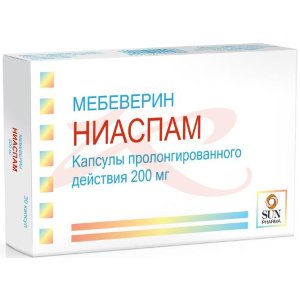 Ниаспам капсулы с пролонгированным высвобождением 200мг №30. Фото