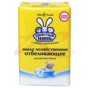 Изображение Ушастый нянь мыло хозяйственное 180г д/детского белья отбеливающ. Ушастый нянь мыло хозяйственное 180г д/детского белья отбеливающ.. Фото