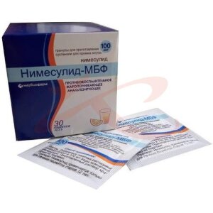 Нимесулид-мбф гранулы для приготовления суспензии для приема внутрь 100мг 2г №30. Фото