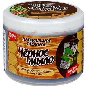 Изображение Флоресан мыло натуральное 450мл таежное черное д/бани и душа (ф-37) Флоресан мыло натуральное 450мл таежное черное д/бани и душа (ф-37). Фото