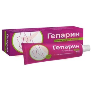 Гепарин гель для наружного применения 1000ме/г 100г. Фото
