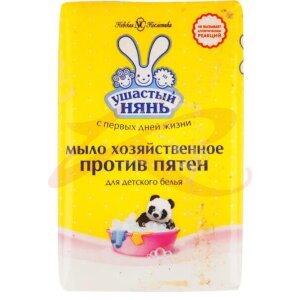 Ушастый нянь мыло хозяйственное 180г д/детского белья п/пятен. Фото