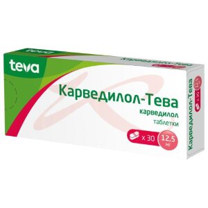 Карведилол-тева таблетки 12,5мг №30. Фото
