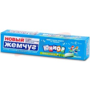 Новый жемчуг зуб.паста яблоко + мята 50мл.. Фото