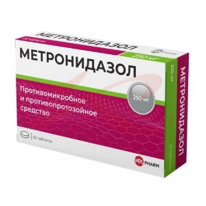 Метронидазол велфарм таблетки 250мг №50. Фото
