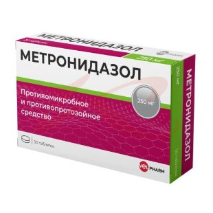 Метронидазол велфарм таблетки 250мг №50. Фото