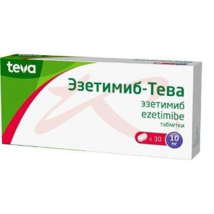 Эзетимиб-тева таблетки 10мг №30. Фото