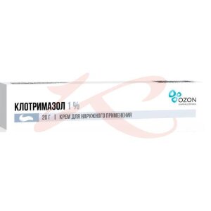 Клотримазол крем для наружного применения 1% 20г. Фото