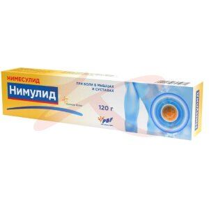Изображение Нимулид гель для наружного применения 1% 120г Нимулид гель для наружного применения 1% 120г. Фото
