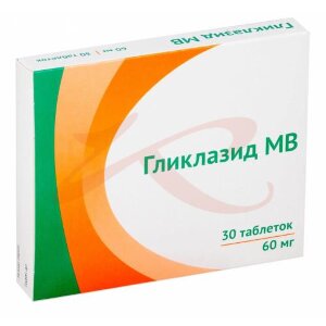 Гликлазид мв таблетки с модифицированным высвобождением 60мг №30. Фото