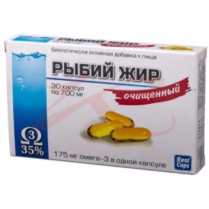 Реалкапс рыбий жир капсулы 175мг №30. Фото