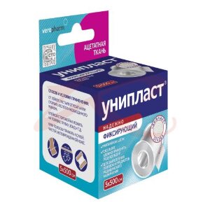 Унипласт лейкопластырь фиксирующий 5х500см шелк. Фото