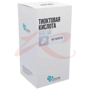 Тиоктовая кислота таблетки покрытые пленочной оболочкой 600мг №100. Фото