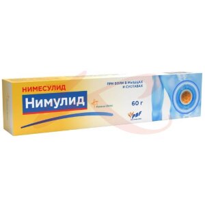 Изображение Нимулид гель для наружного применения 1% 60г Нимулид гель для наружного применения 1% 60г. Фото