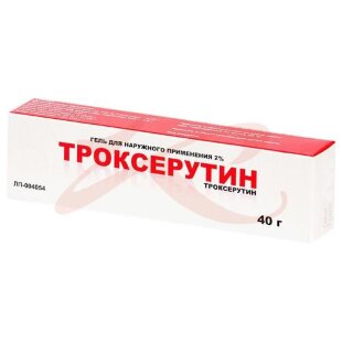 Троксерутин гель для наружного применения 2% 40г. Фото