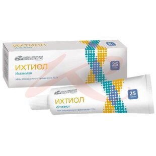 Ихтиол мазь для наружного применения 10% 25г туба. Фото