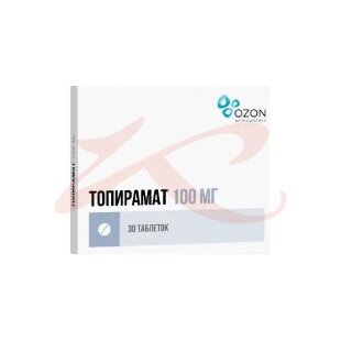 Топирамат таблетки покрытые пленочной оболочкой 100мг №30. Фото