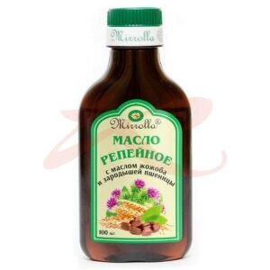 Мирролла репейное масло для волос 100мл жожоба + зарод пшеницы. Фото