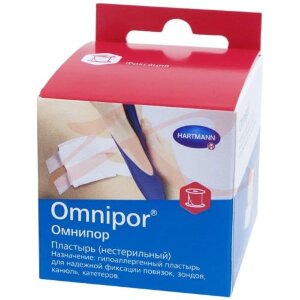 Омнипор лейкопласт. 1,25смх5м. нетк.белый /арт.900436/ [omnipor]. Фото