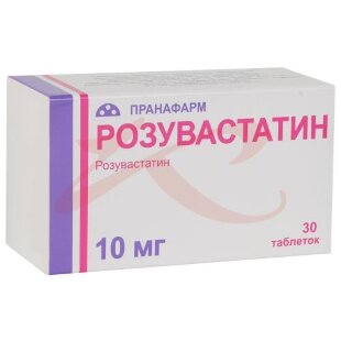 Розувастатин таблетки покрытые пленочной оболочкой 10мг №30. Фото