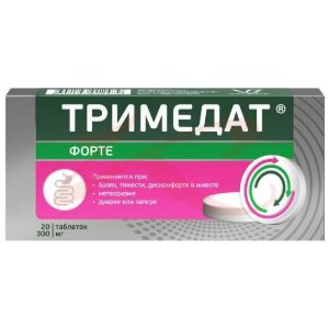 Тримедат форте таблетки пролонгированного действия покрытые пленочной оболочкой 300мг №20. Фото