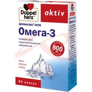 Доппельгерц актив омега-3 капсулы 800мг №80. Фото