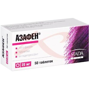 Изображение Азафен таблетки 25мг №50 Азафен таблетки 25мг №50. Фото