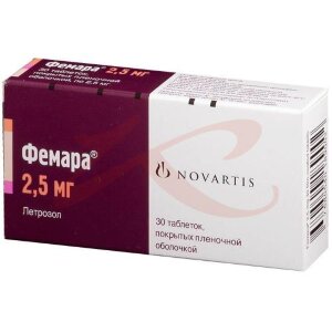 Фемара таблетки покрытые пленочной оболочкой 2,5мг №30. Фото