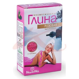 Медикомед глина 100г косметическая розовая. Фото
