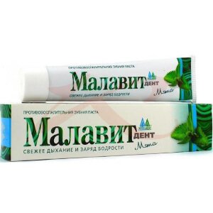 Малавит дент зуб. паста мята 75мл. . Фото