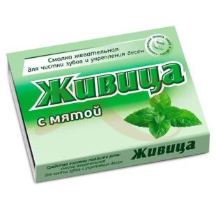 Живица таежная жевательная резинка №5 с мятой. Фото