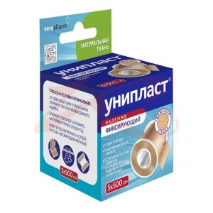 Унипласт лейкопластырь фиксирующий 5х500см ткан. Фото