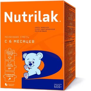 Нутрилак 2 смесь молочная сухая 600г 6-12мес. Фото