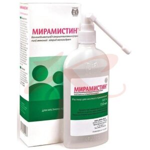 Мирамистин раствор для местного применения 0,01% 150мл /в комплекте с насадкой-распылителем-1 шт./. Фото