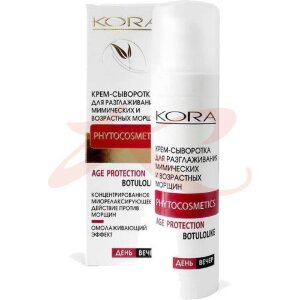 Кора крем-сыворотка д//глаз и лица п/мимич. морщин 30мл. [kora]. Фото