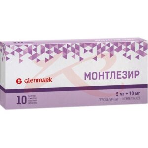 Монтлезир таблетки покрытые пленочной оболочкой 5мг + 10мг №10. Фото