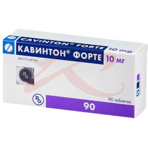 Изображение Кавинтон форте таблетки 10мг №90 Кавинтон форте таблетки 10мг №90. Фото