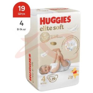 Хаггис элит софт подгузники детские 8-14кг №19 р4. Фото