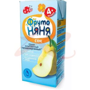 Изображение Фрутоняня нектар (сок) 200мл. груша осветл. б/сах. Фрутоняня нектар (сок) 200мл. груша осветл. б/сах.. Фото