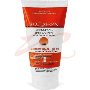 Кора крем-гель д/загара spf10 150мл. /арт.4904/ [kora]. Фото