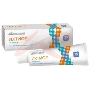 Ихтиол мазь для наружного применения 20% 25г туба. Фото