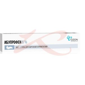 Ибупрофен гель для наружного применения 5% 50г. Фото