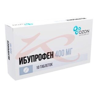 Ибупрофен таблетки покрытые пленочной оболочкой 400мг №10. Фото