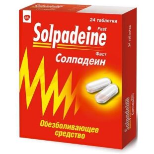 Солпадеин актив таблетки покрытые пленочной оболочкой 65мг + 500мг №24. Фото