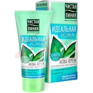 Чистая линия идеальная кожа аква-крем для лица 50мл мгновен. матовость. Фото
