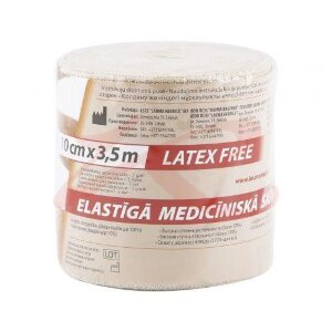 Лаума бинт медицинский эластичный мод 2 latex free вр 10смх3,5м. Фото