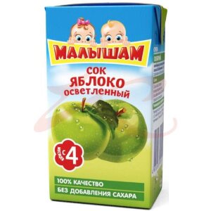 Фрутоняня малышам сок 200мл яблоко осветл б/сах 4мес +. Фото