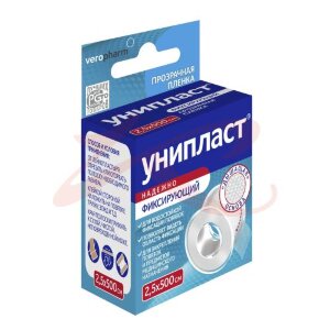 Унипласт лейкопластырь фиксирующий 2,5х500см прозрач. Фото