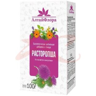 Расторопша алтайфлора сырье растительное измельченное 100г. Фото