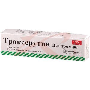 Троксерутин дс гель для наружного применения 2% 40г. Фото